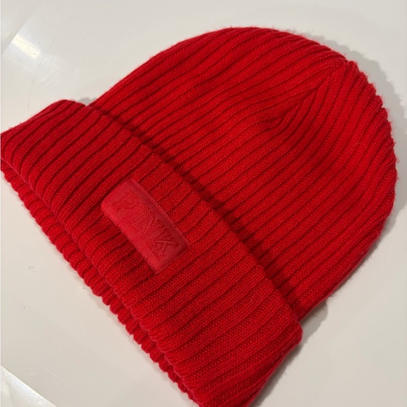Red Ribbed Beanie - Picture 1 of 2